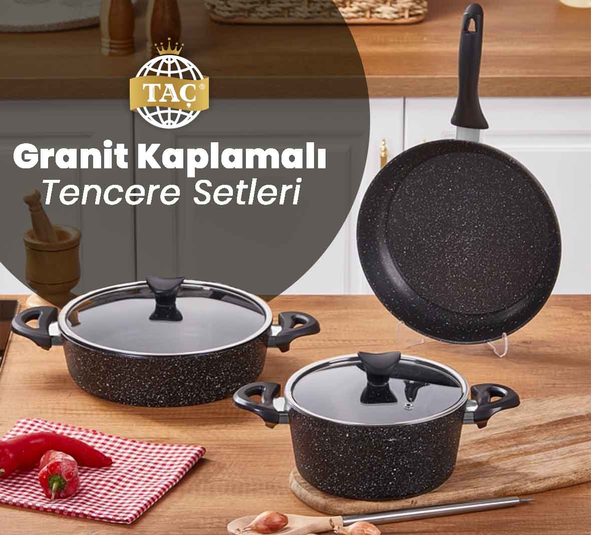 Granit Kaplamalı Tencere Setleri - Maxx Cook Tencere Seti Fiyatı Fiyatları - Taç