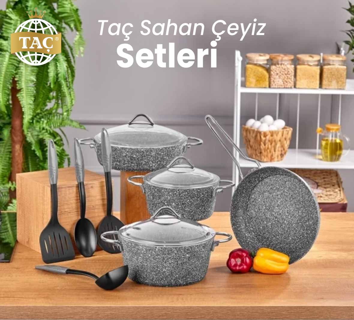 Master 2'li Tencere Sahan Seti - Çeyiz Setleri - Taç