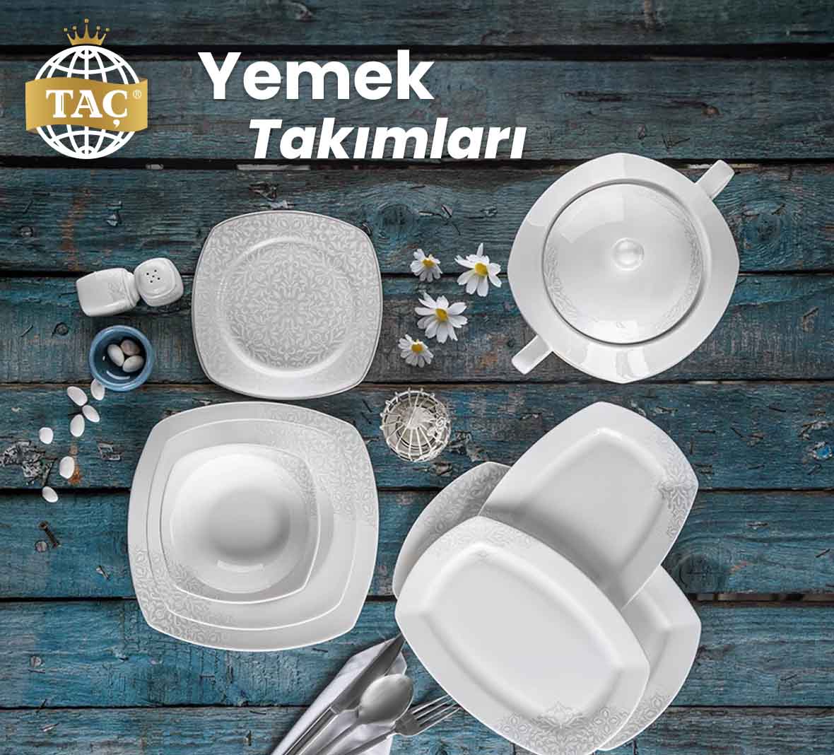 6 - 12 Kişilik Yemek Takımları - Setleri - fiyatları - Taç