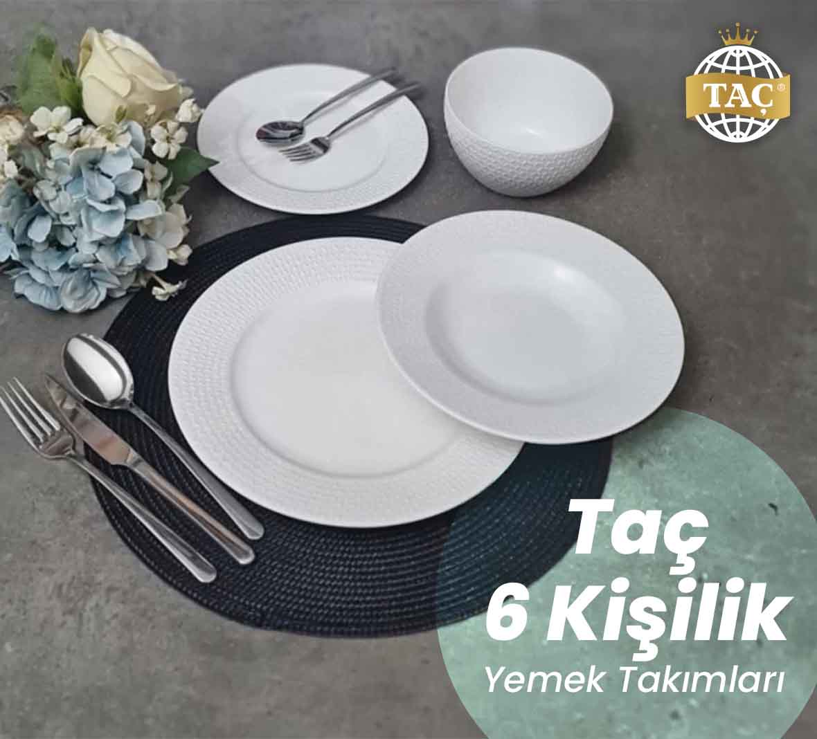 Taç 6 Kişilik Yemek Takımları Seti Setleri Fiyatı Fiyatları için İletişim